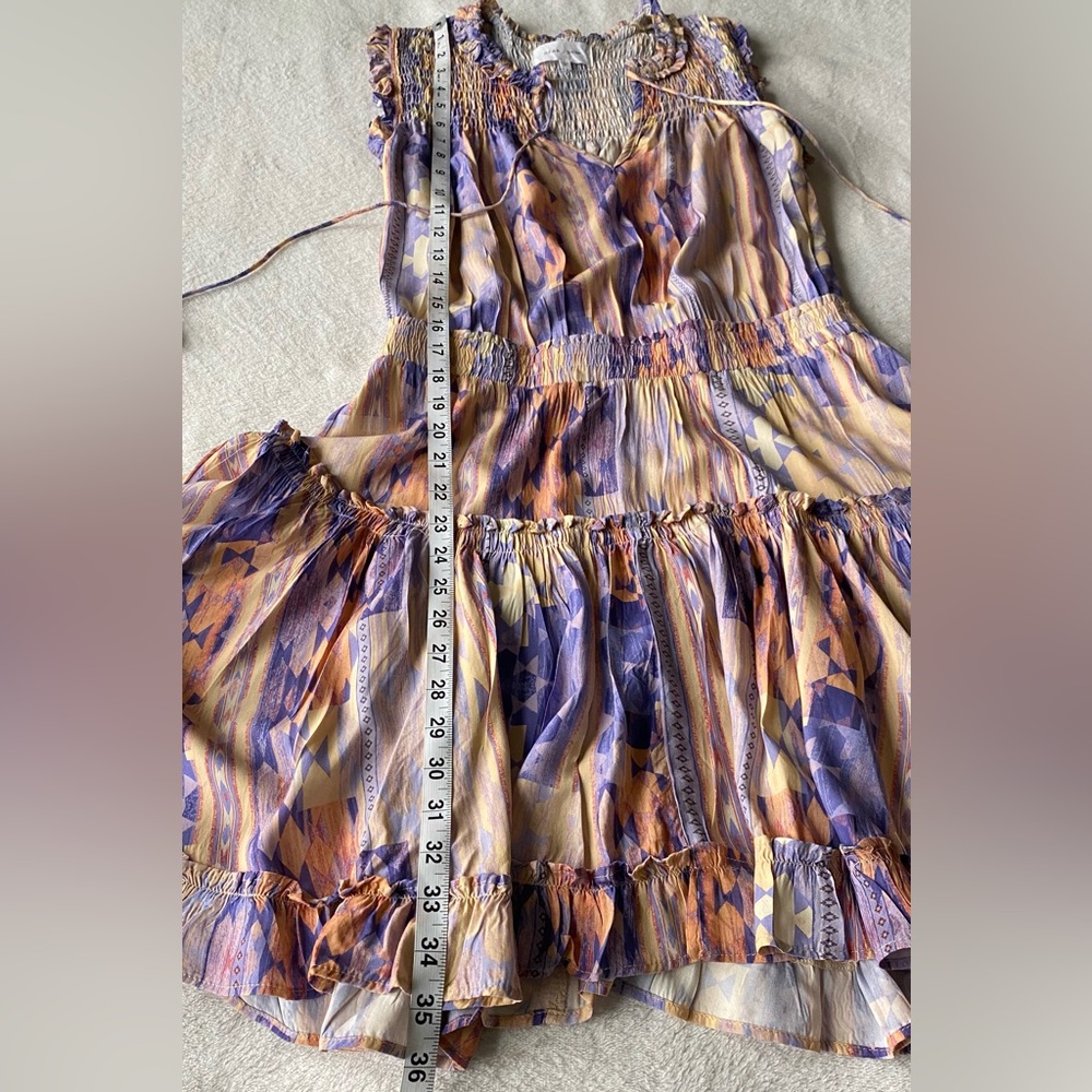 Dear John Anthropologie Melodie Tiered Ruffle Dress in Southwest Meadow Medium - Picture 16 of 16